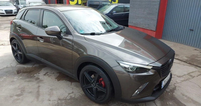 Mazda CX-3 cena 72900 przebieg: 108000, rok produkcji 2018 z Śrem małe 704